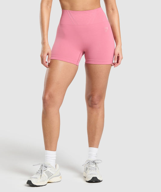 Gymshark Corset Seamless Shorts - Sunset Pink
