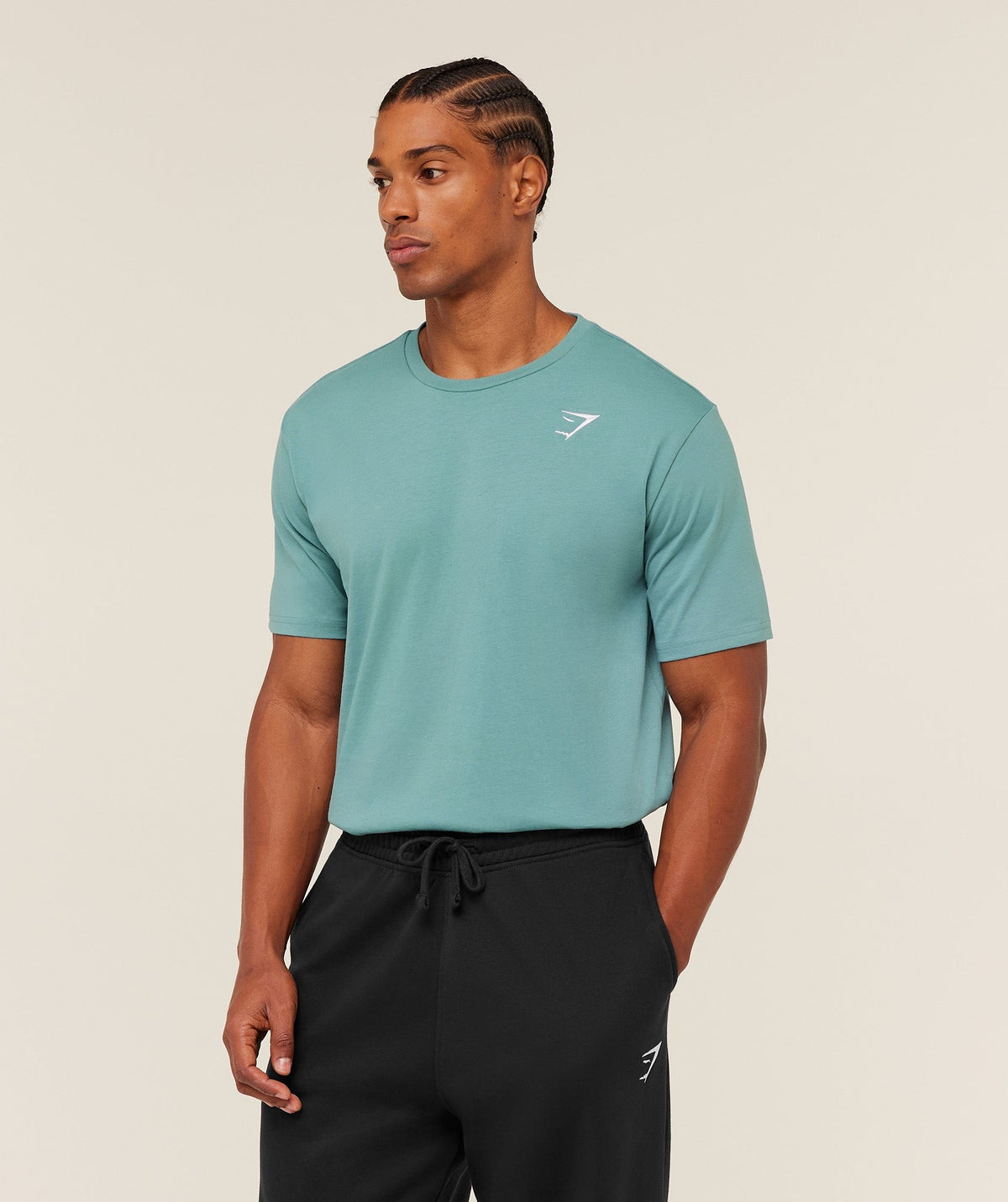 Gymshark Crest Tee - Storm Blue