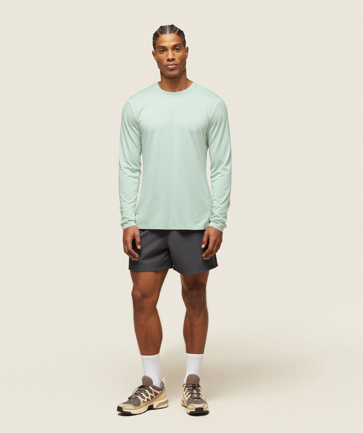 Gymshark Everywear Tech Long Sleeve Tee - Cool Turquoise