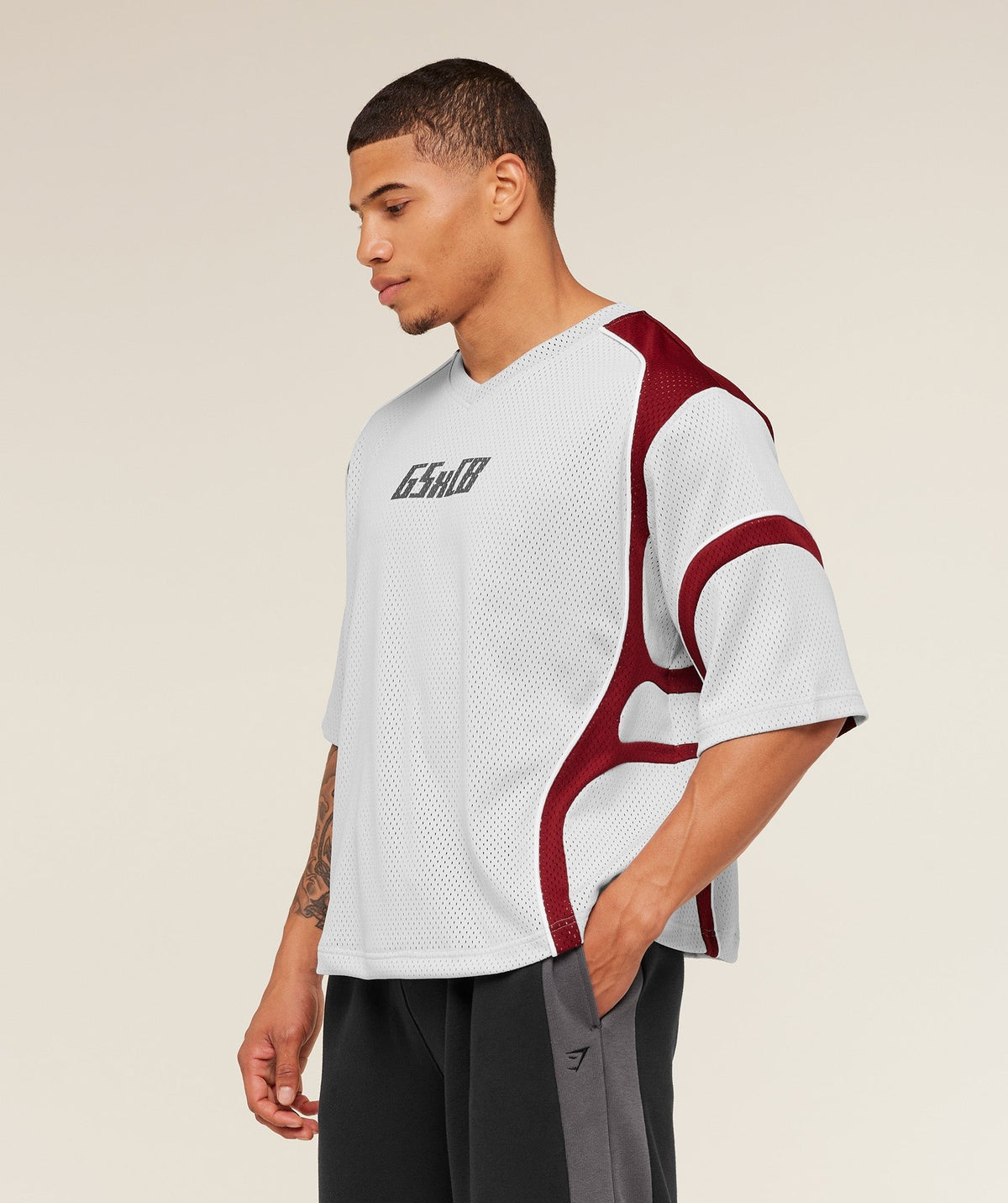 Gymshark GS x Carlos Mesh Jersey - Light Grey