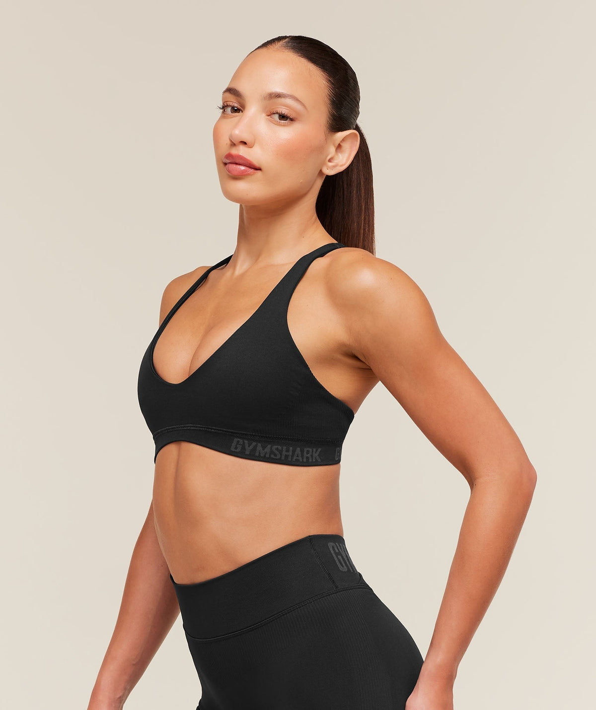 Gymshark Flex V4 Sports Bra - Black/P885