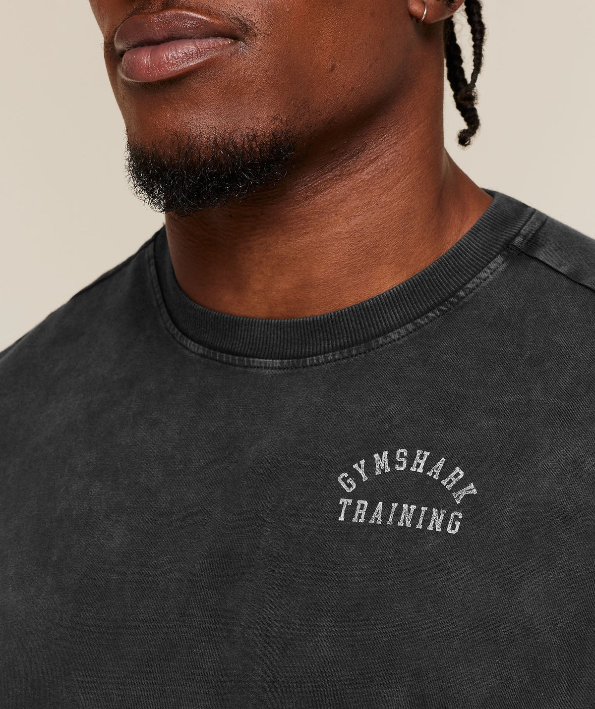 Gymshark Retro Collegiate Tee - Black