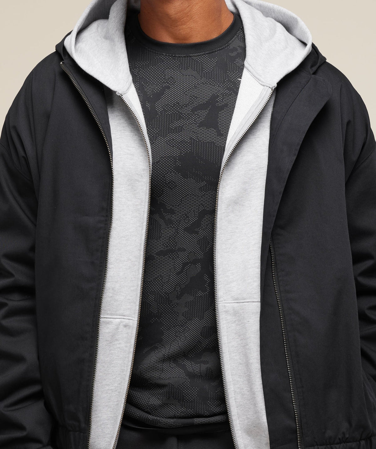 Gymshark Geo Seamless Tee - Black/Charcoal Grey