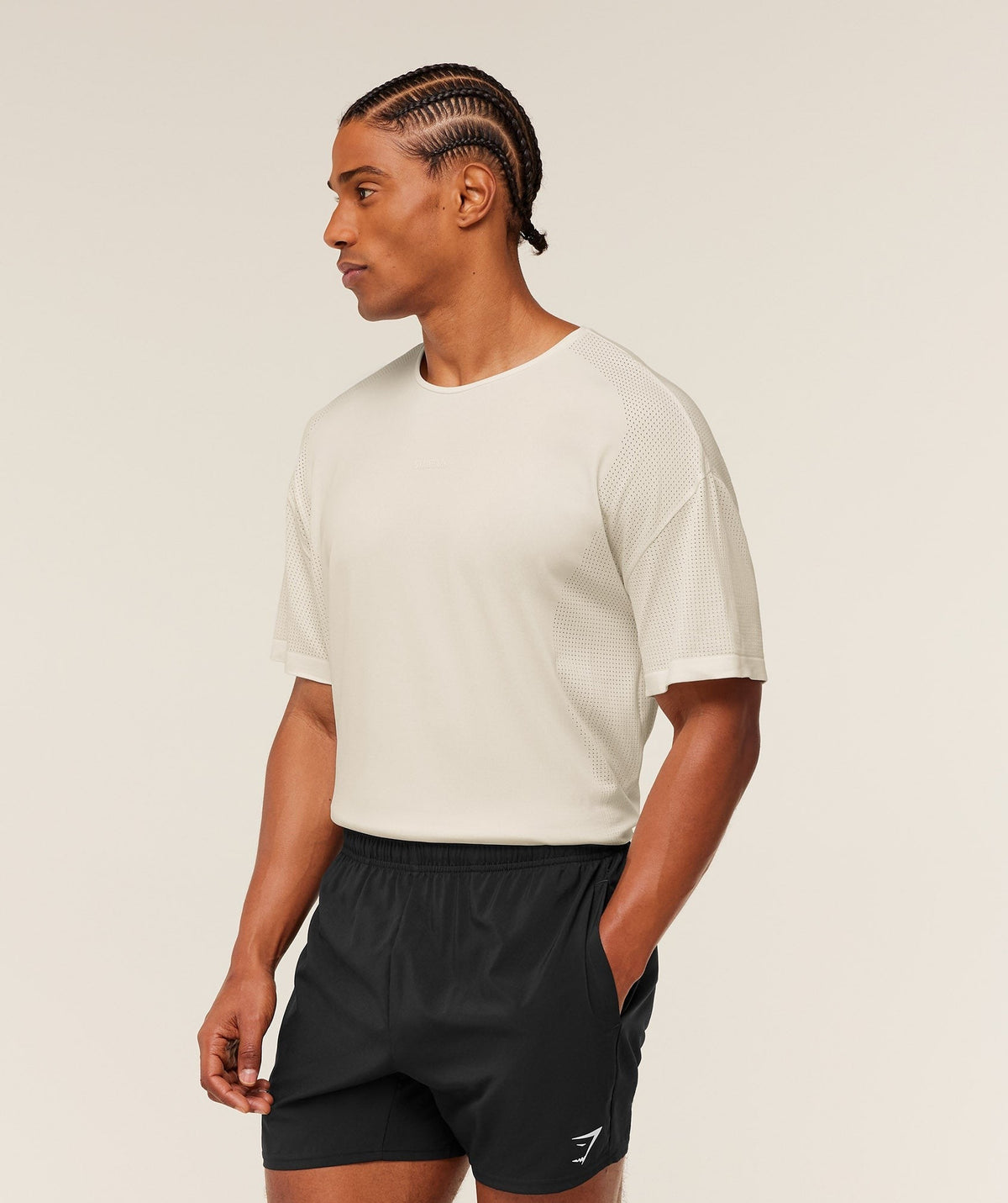 Gymshark Distance Seamless Tee - Soft White