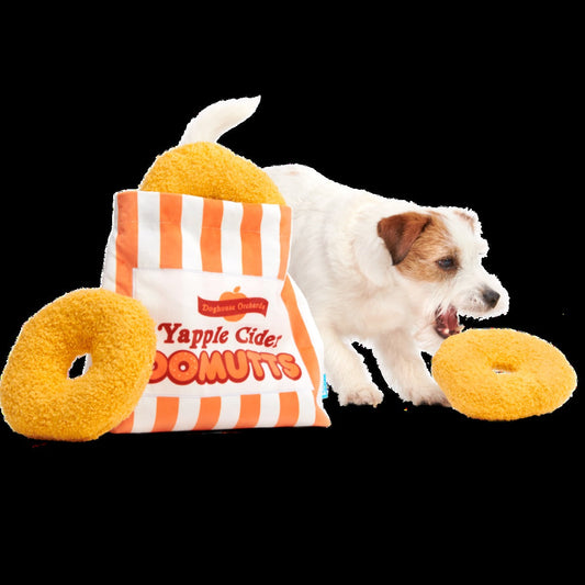 Yapple Cider Domutts Plush Extra-Large + Multi-Part + Enrichment Dog Toy