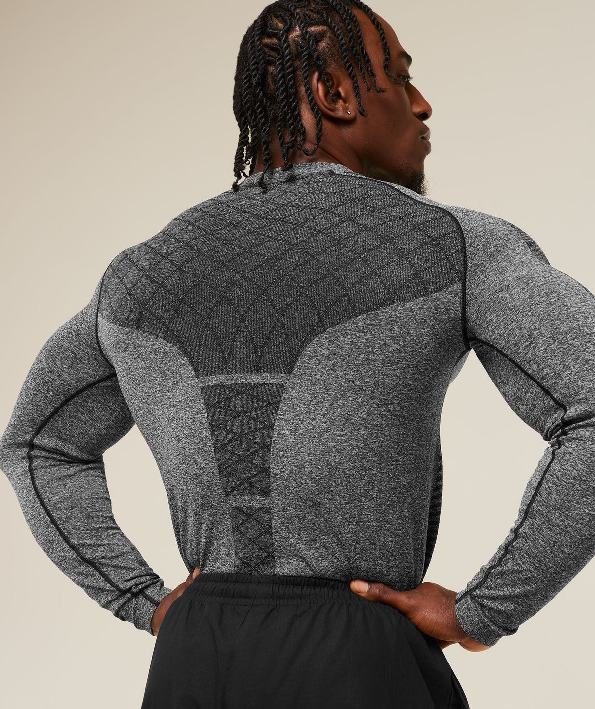 Gymshark Devant Seamless Long Sleeve Tee - Black