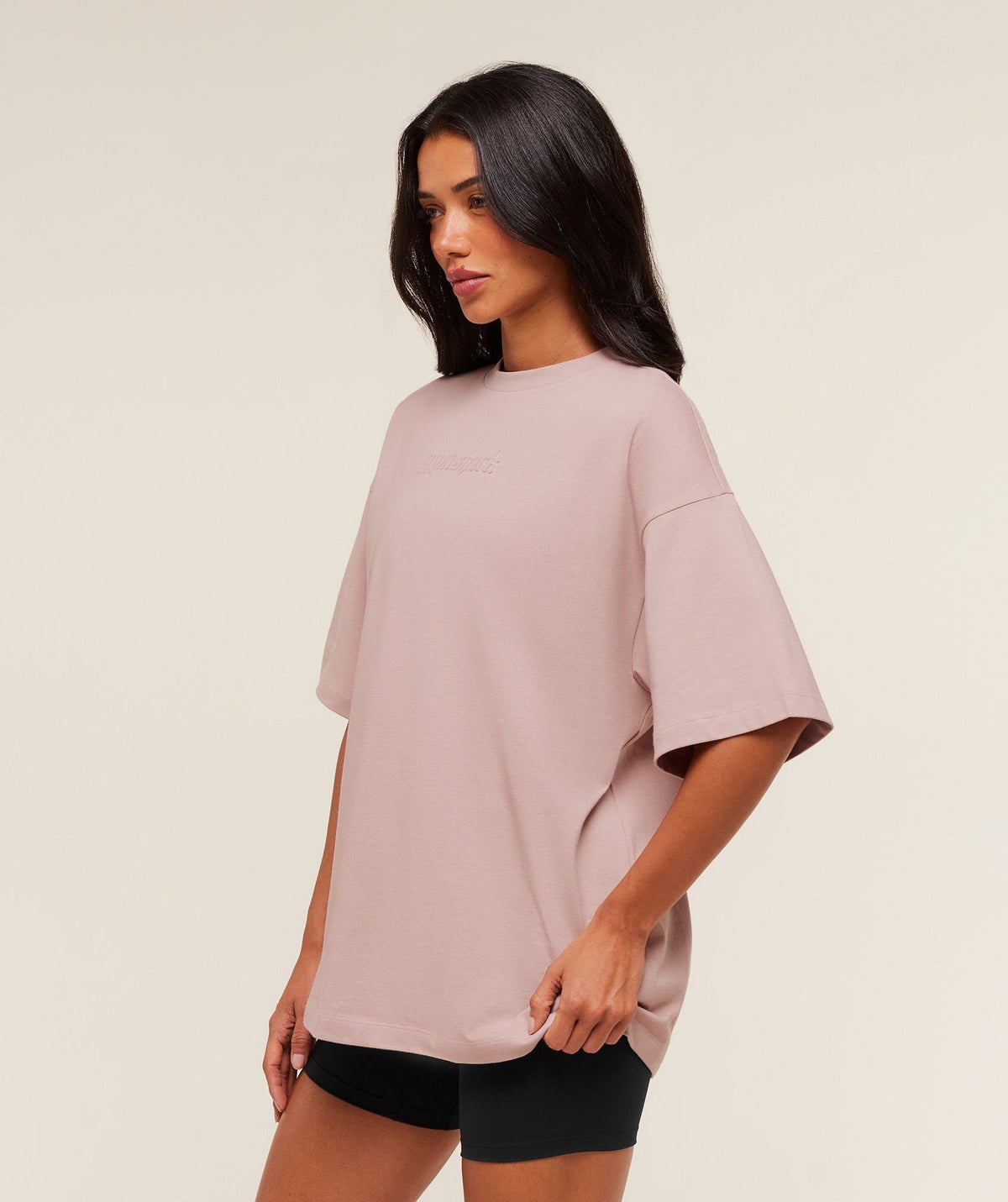 Gymshark Embossed Graphic Oversized Tee - Muted Pink