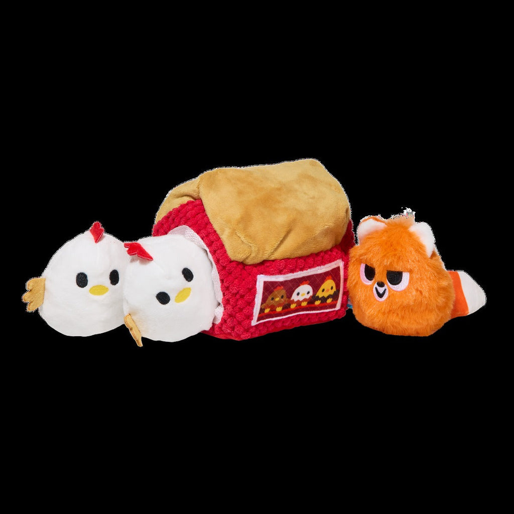 Hen Party Plush Multi-Part + Enrichment Dog Toy