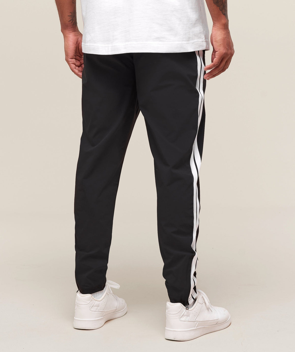 Gymshark Retro Side Stripe Joggers - Black