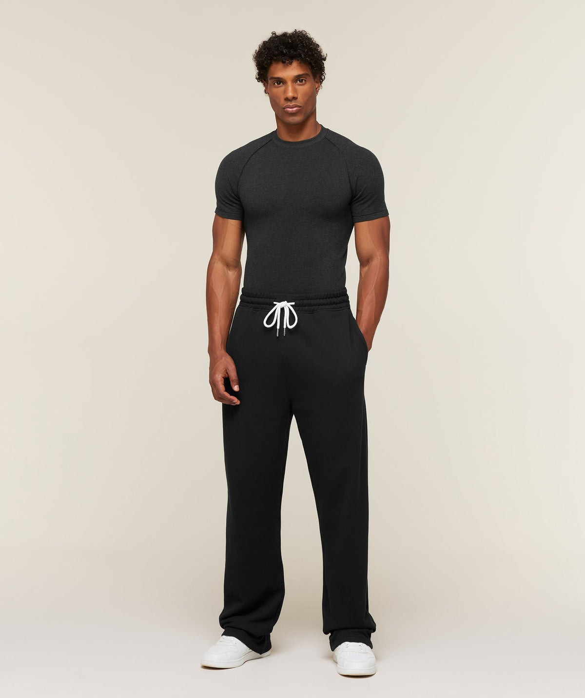 Gymshark Cotton Seamless Tee - Black Marl