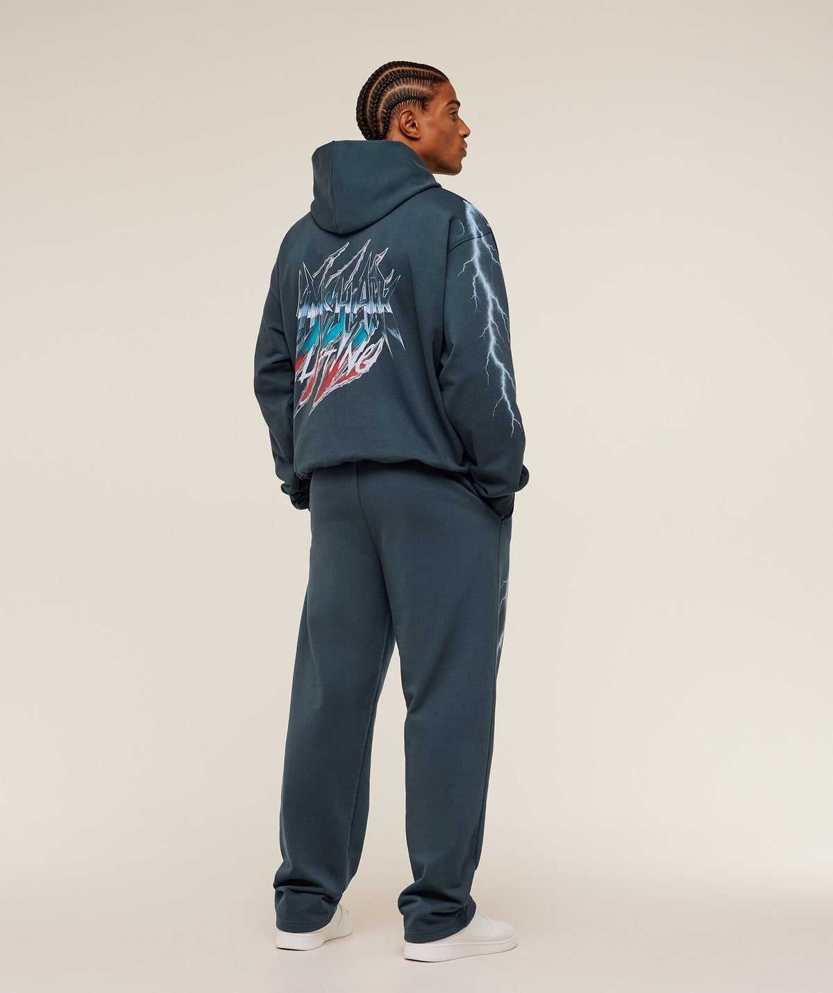 Gymshark Eagle Band Style Graphic Hoodie - Stealth Blue