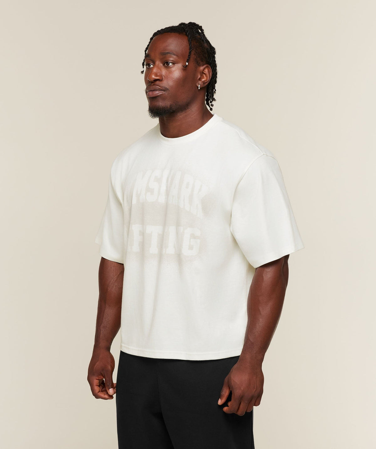 Gymshark Faded Lifting Graphic Tee - Soft White