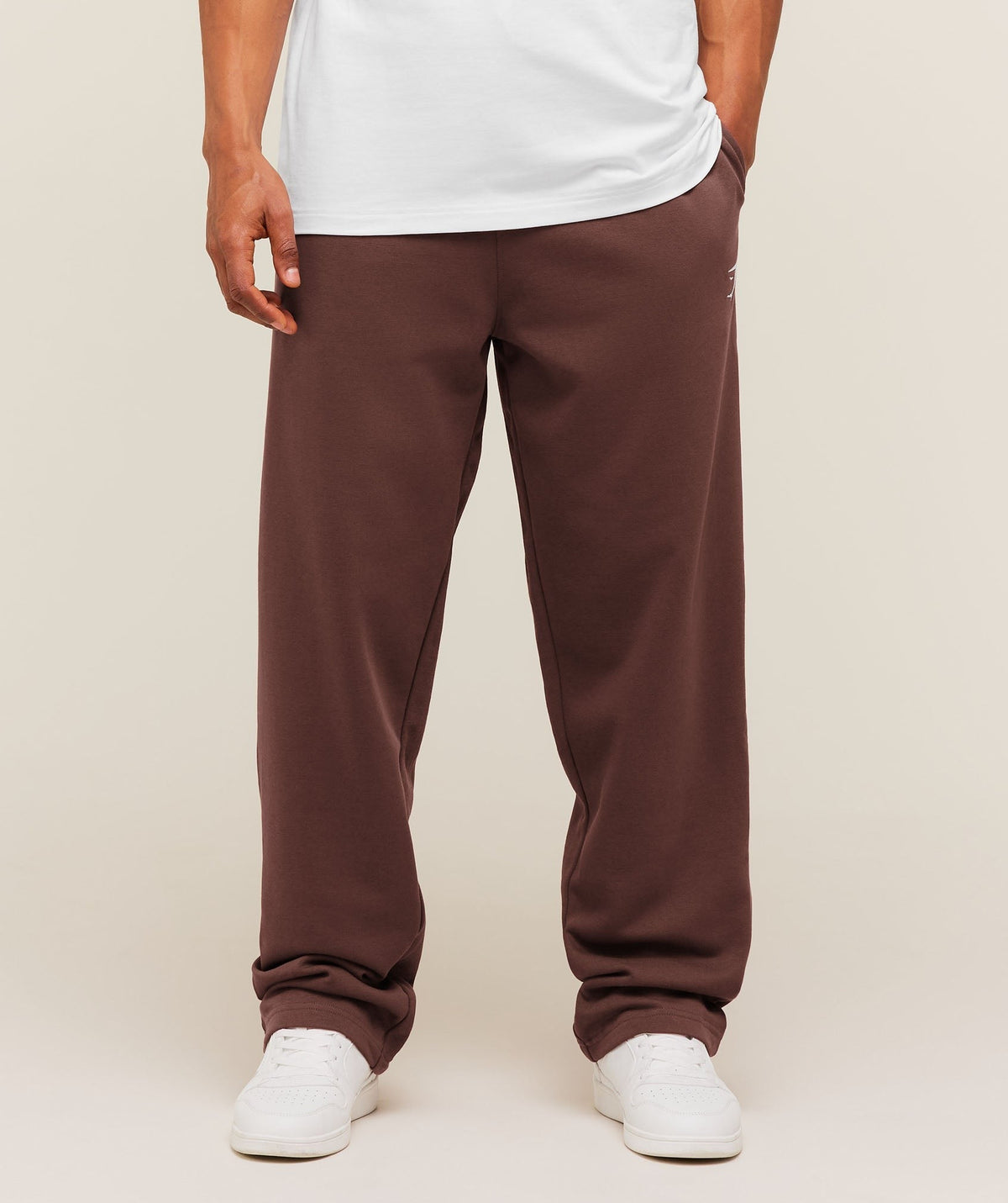 Gymshark Crest Straight Leg Joggers - Espresso Brown