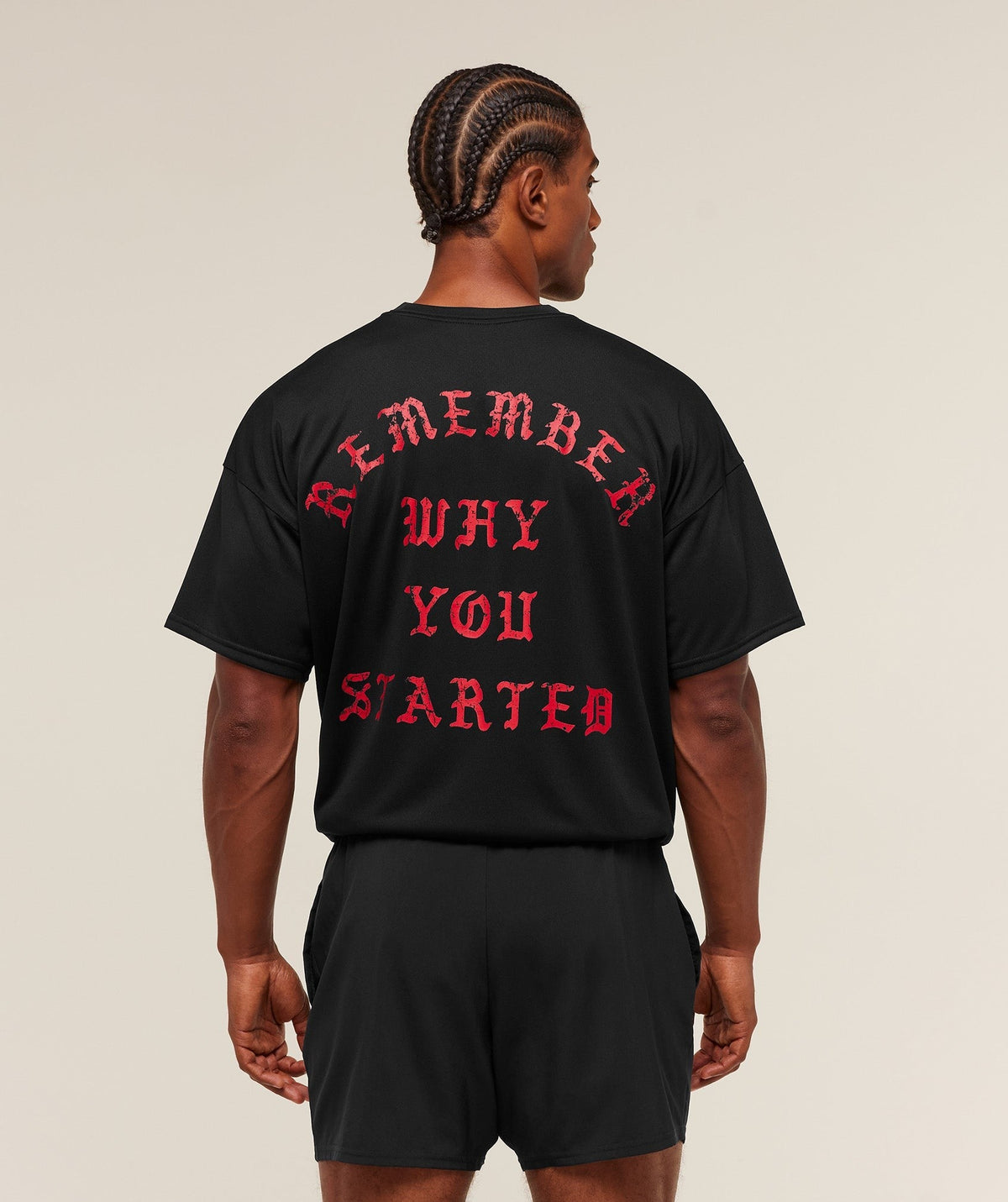 Gymshark Remember Why You Started Tee - Black