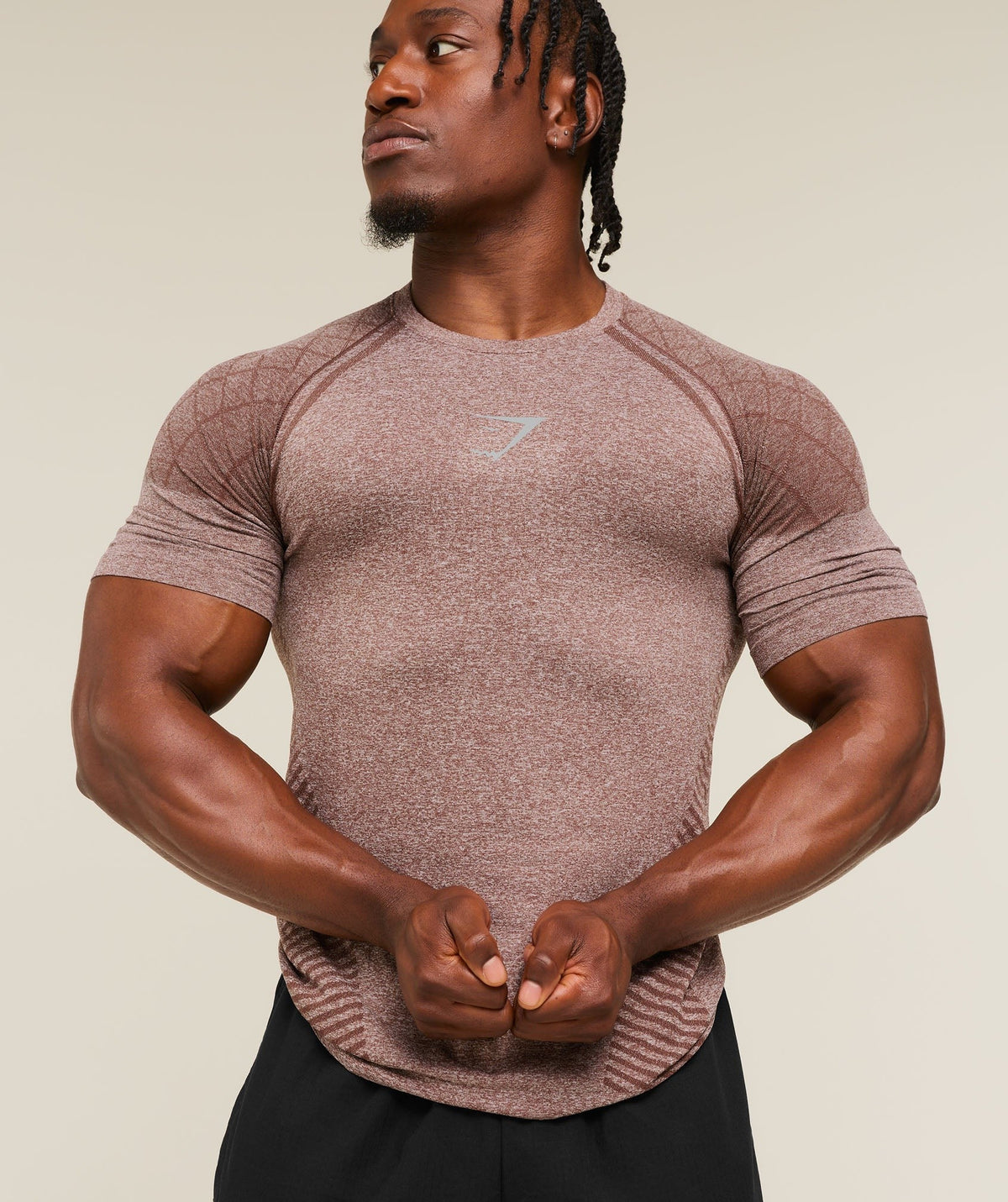 Gymshark Devant Seamless Tee - Espresso Brown