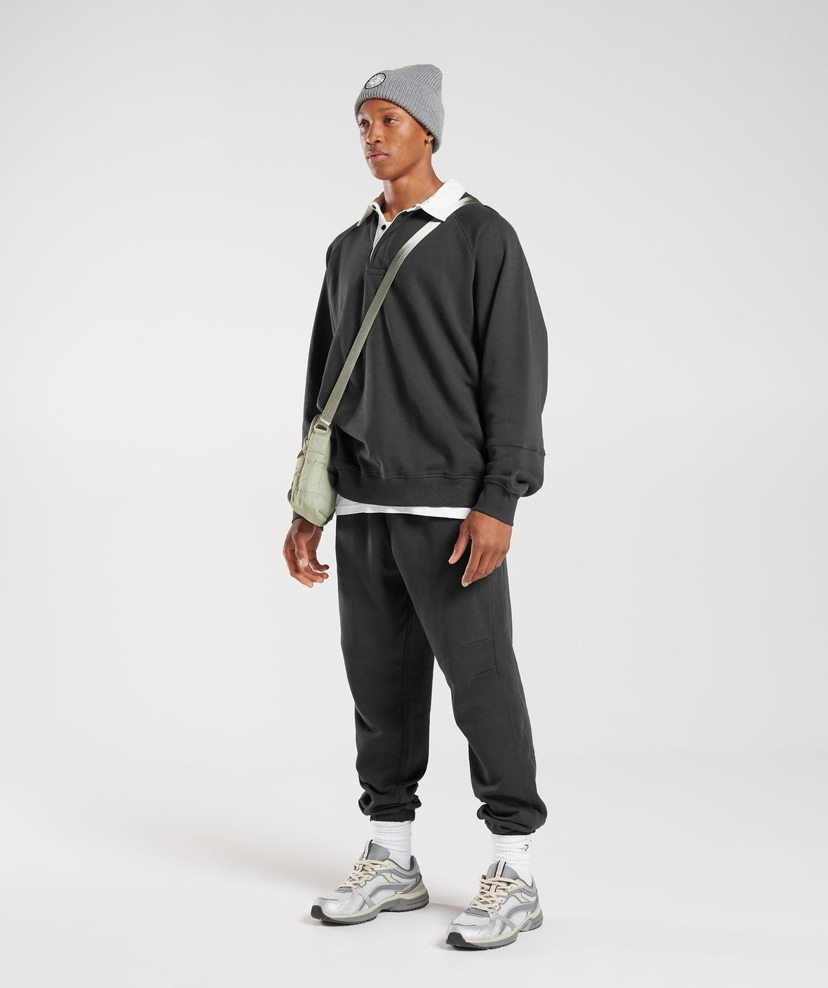 Gymshark Rest Day Essentials Sweat Polo - Grey
