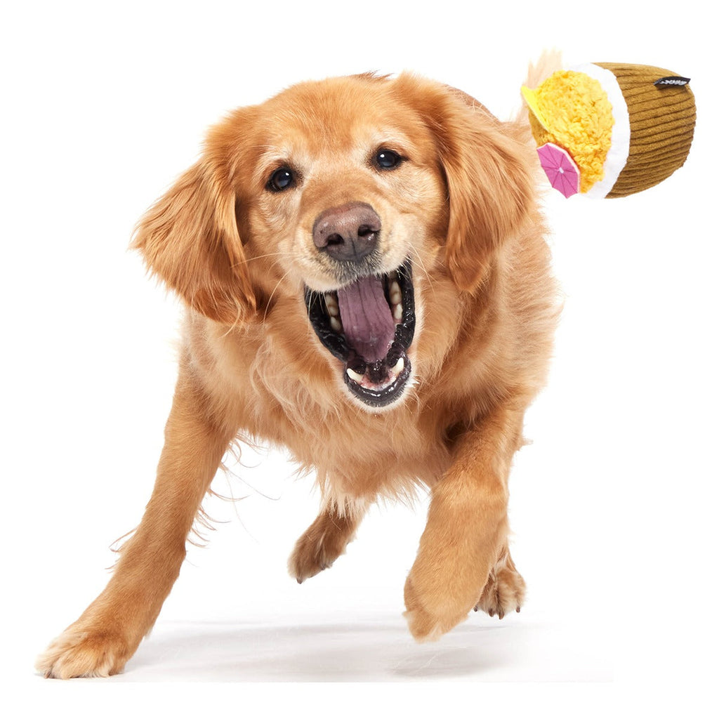 Coco-Mutt Cocktail Super Chewer Durable 2-in-1 Fetch + Enrichment Dog Toy