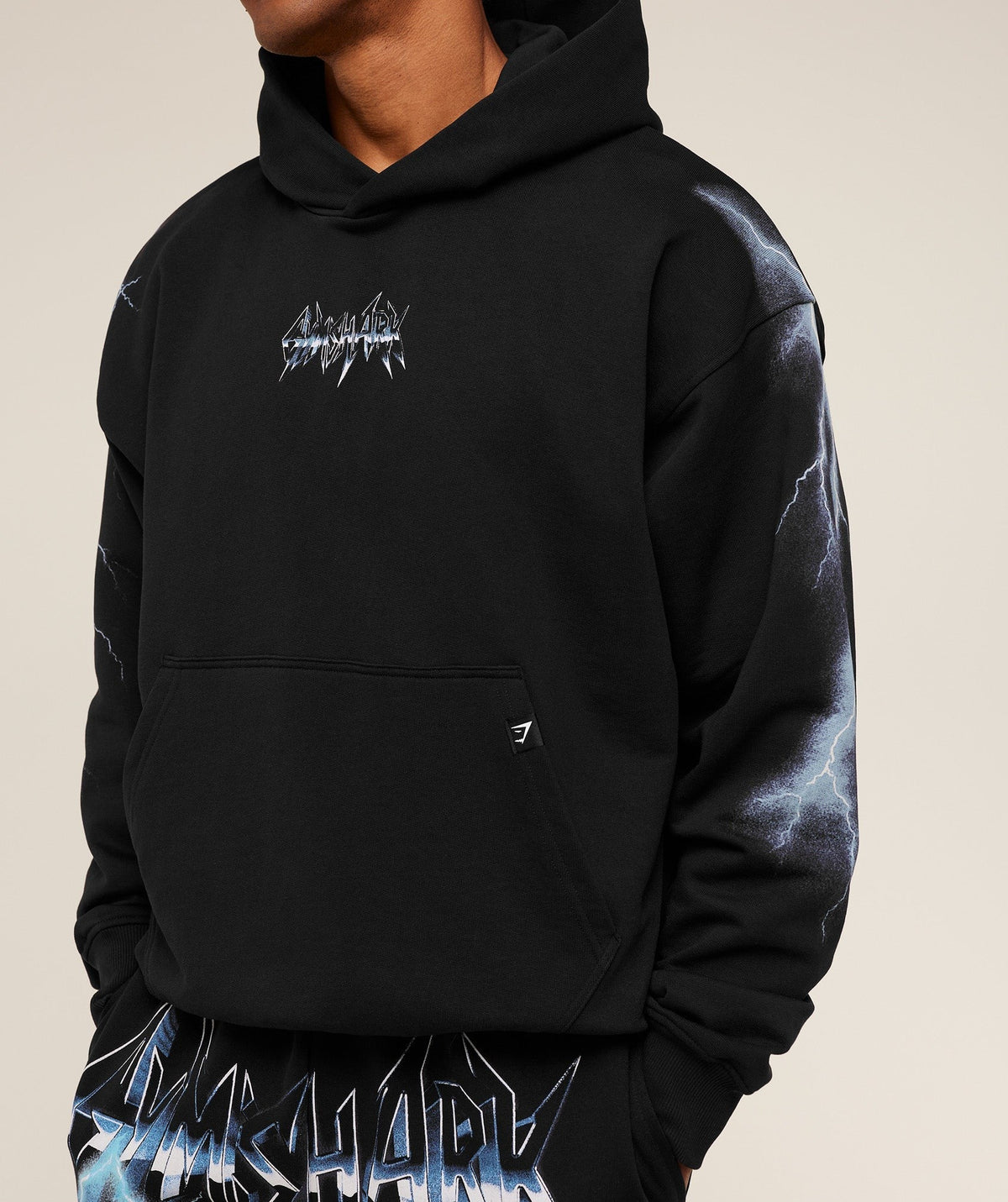 Gymshark Eagle Band Style Graphic Hoodie - Black