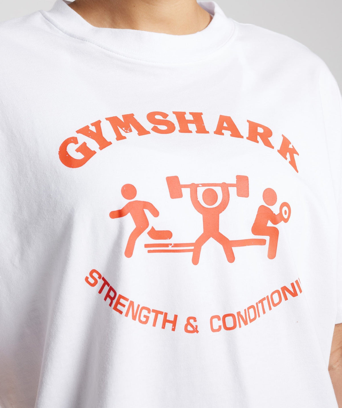 Gymshark Retro Graphic Oversized Tee - White