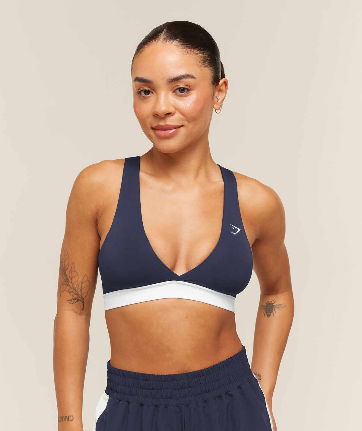 Gymshark Everyday Seamless Contrast Bra - Heavy Blue