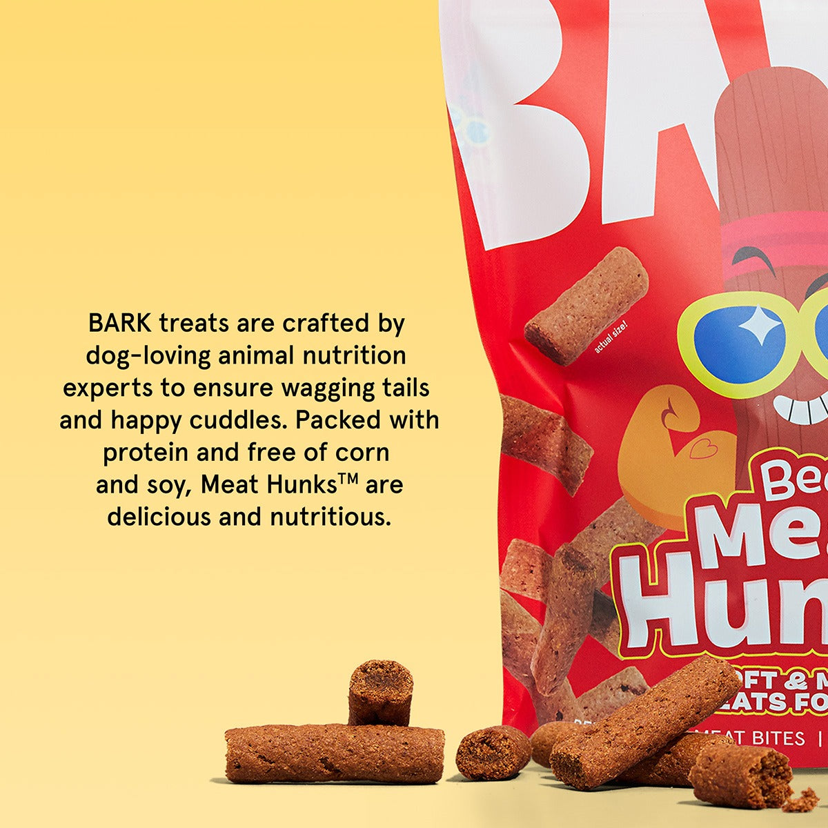 Beefy Meat Hunks Dog Treats, 24 oz