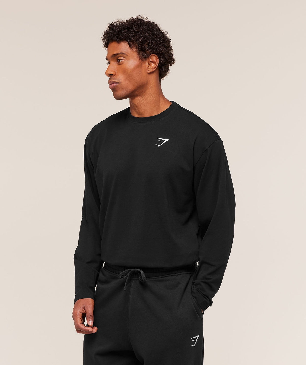 Gymshark Essential Oversized Long Sleeve Tee - Black