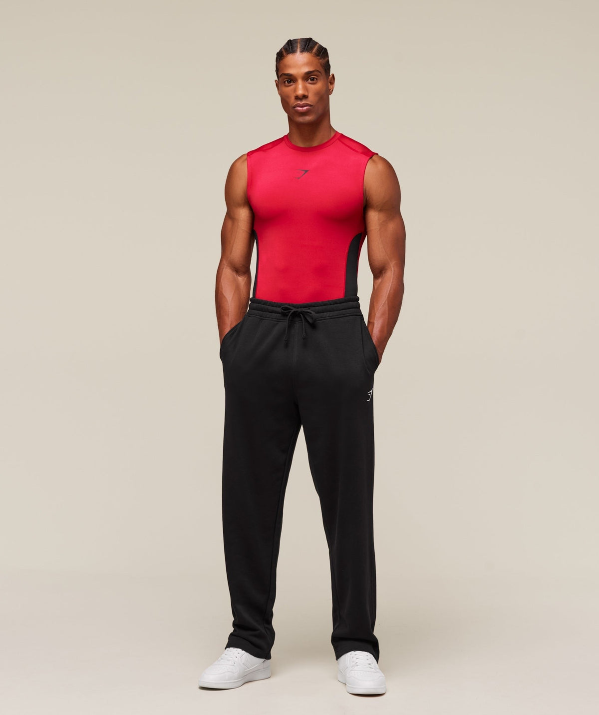 Gymshark Element Baselayer Tank - Carmine Red/Black