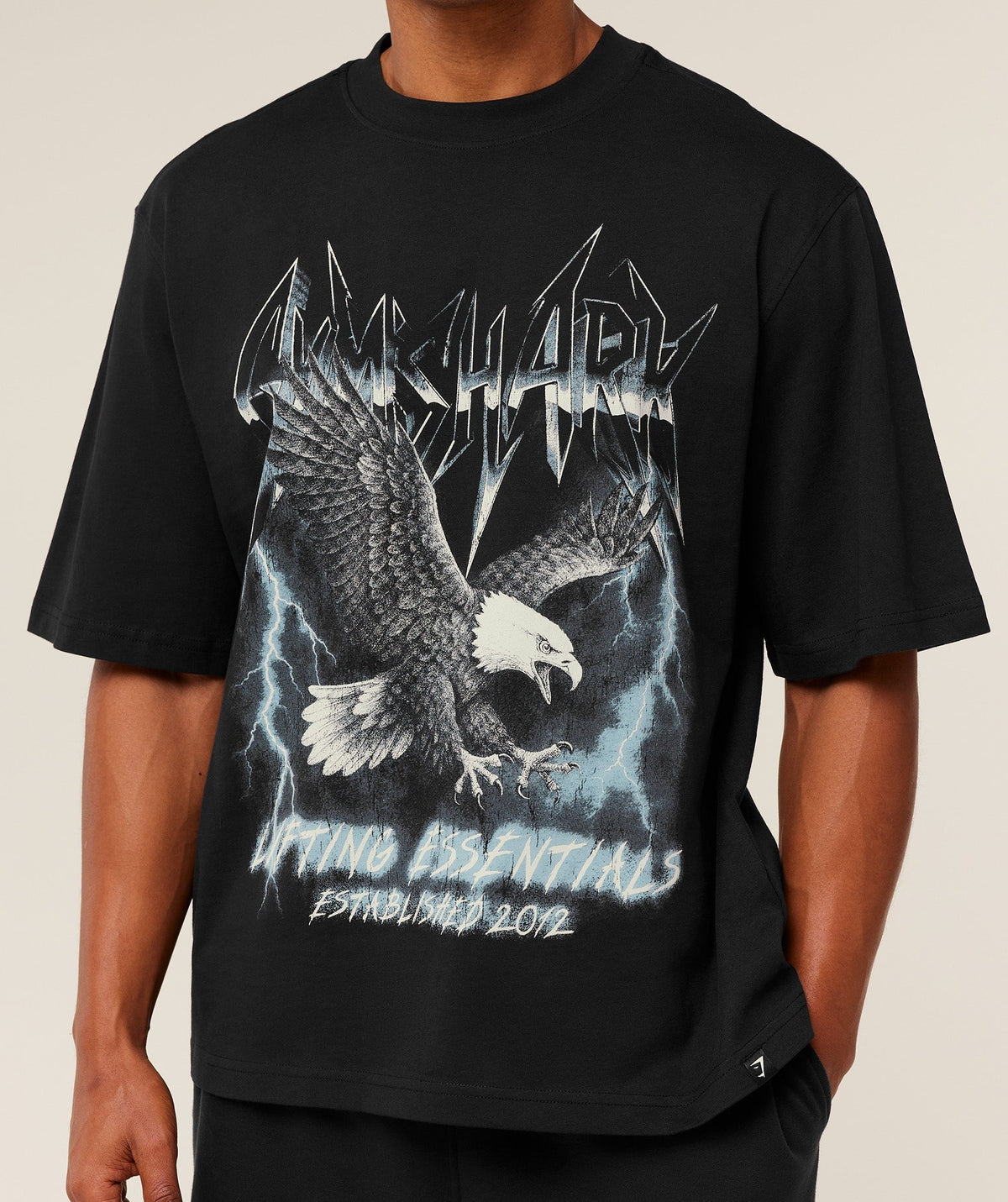 Gymshark Eagle Band Style Graphic Tee - Black