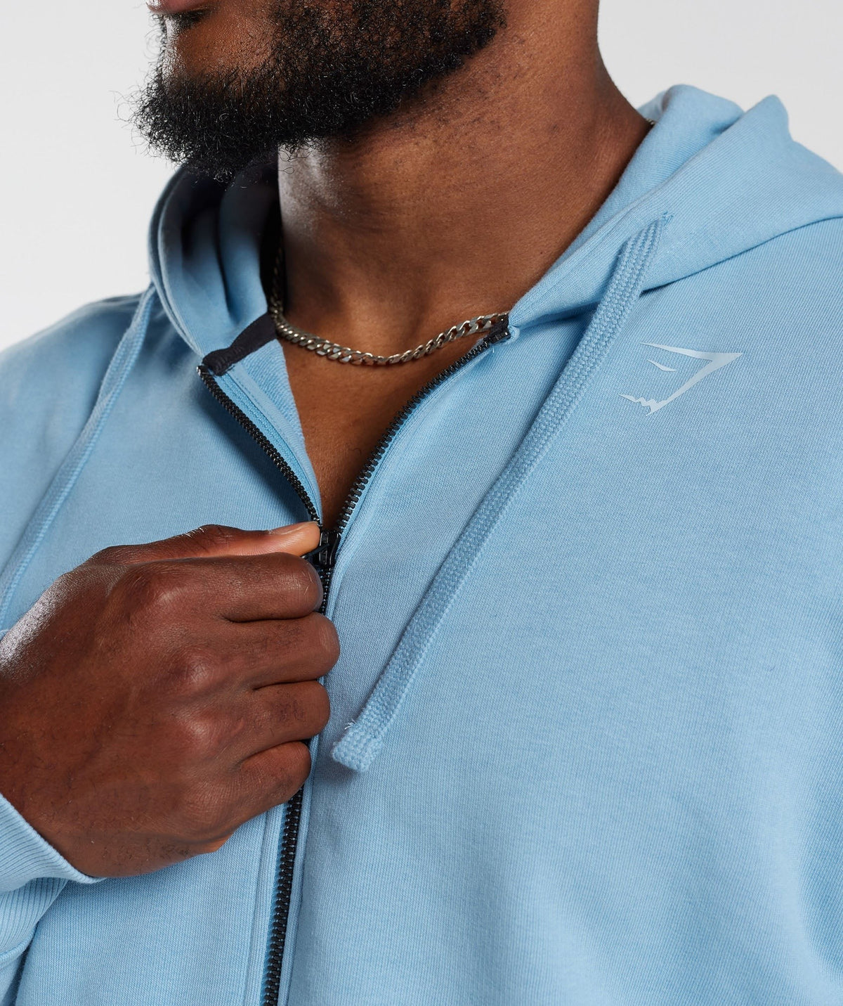 Gymshark Power Zip Up Hoodie - Ozone Blue