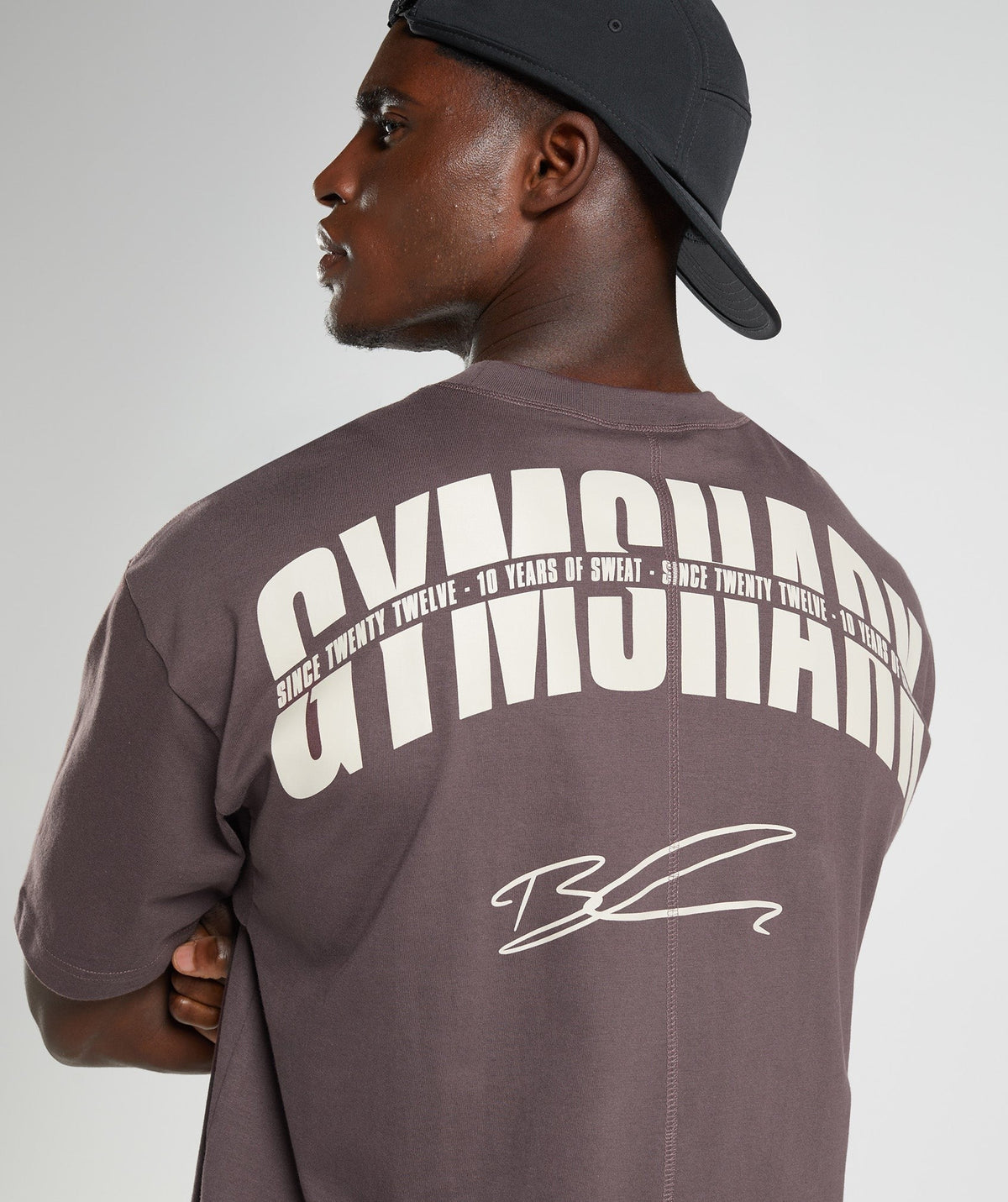 Gymshark GS10 Year Oversized Tee - Chocolate Brown