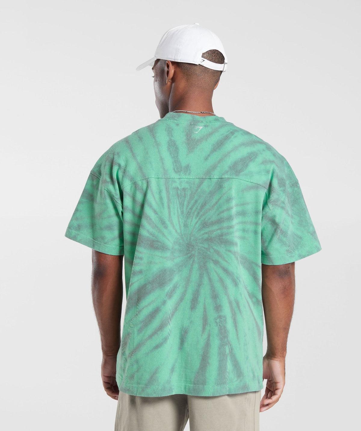 Gymshark Rest Day Tee - Oxidized Green/Silhouette Grey/Spiral Optic Wash
