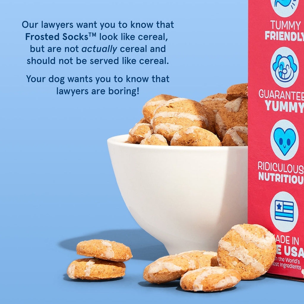 Frosted SocksTM Yogurt Berry Flavor Vegetarian Cereal Dog Treats, 24 oz
