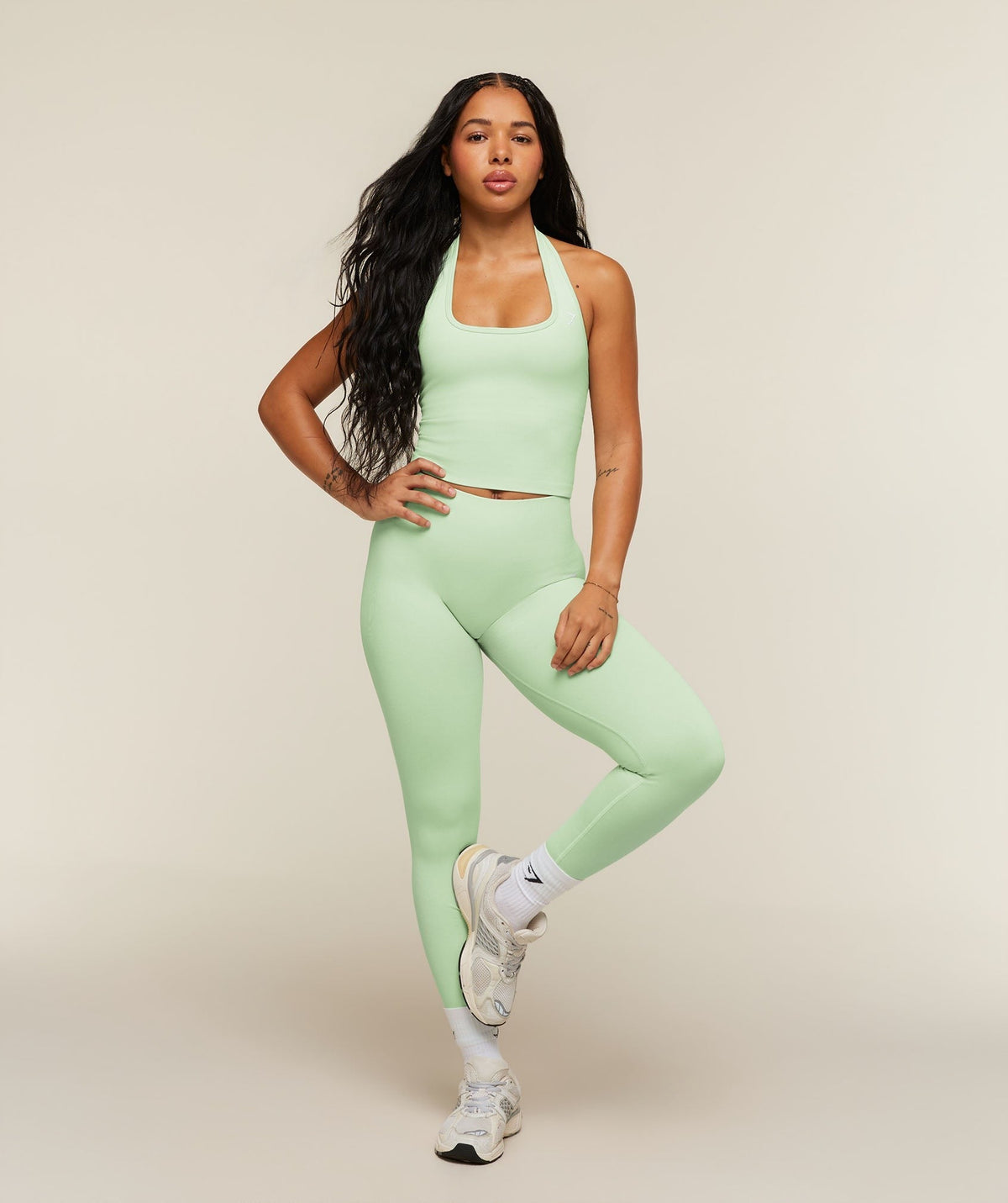Gymshark Adapt Solid Halter Neck Tank - Sprint Green