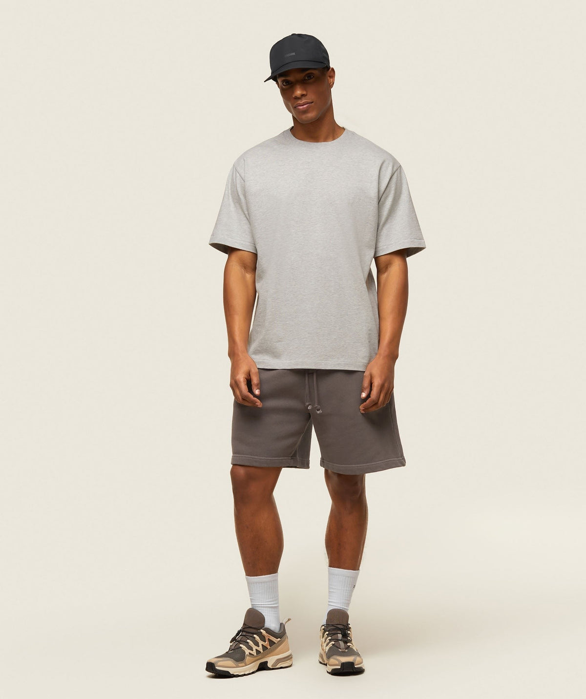 Gymshark Lifestyle Relaxed Tee - Light Grey Core Marl