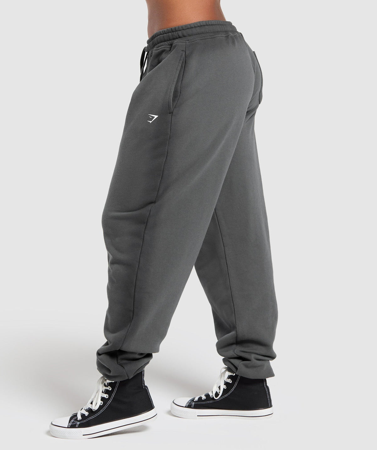Gymshark Gains Washed Loopback Joggers - Asphalt Grey/Black/Spray Dye
