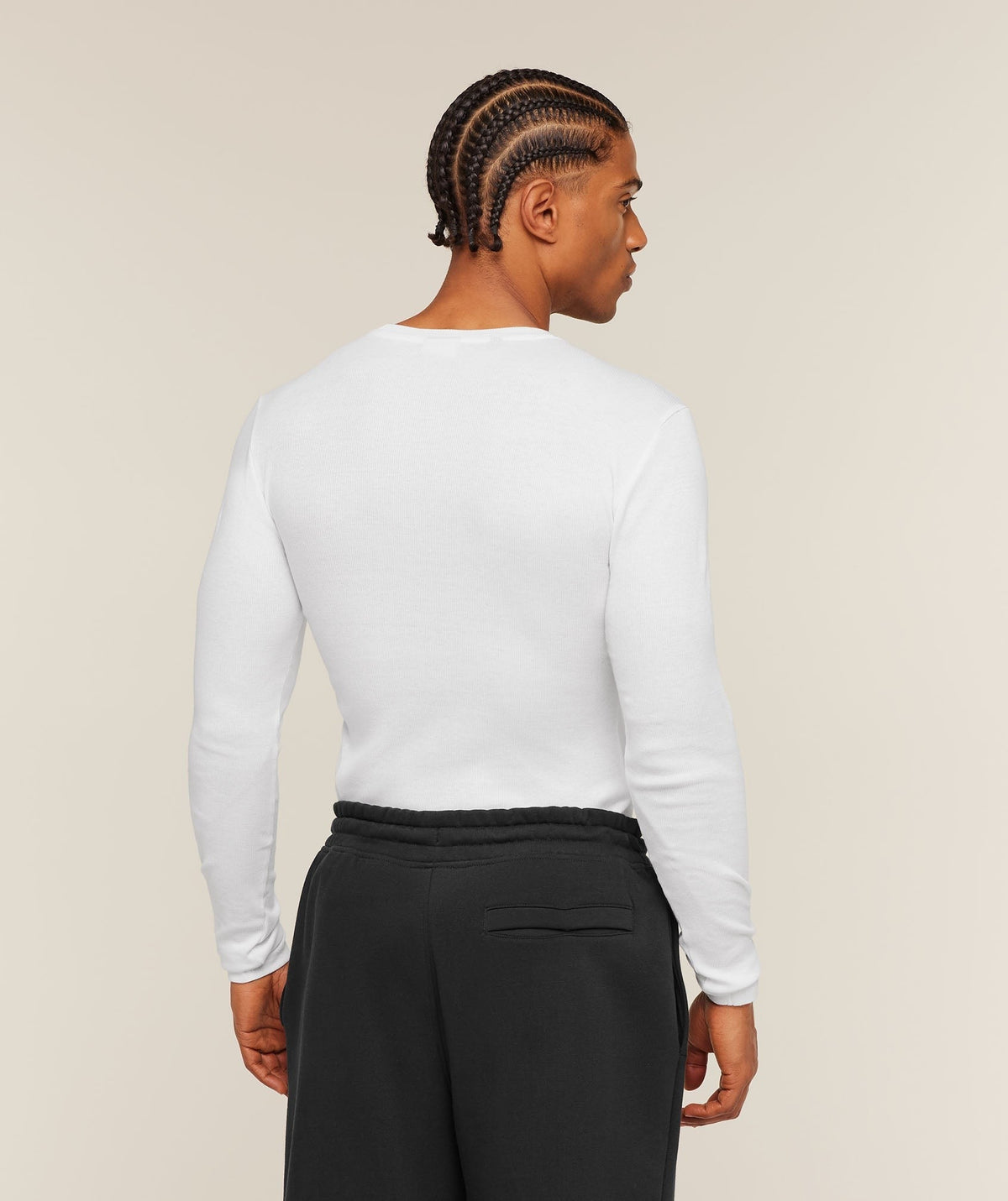 Gymshark Ribbed Long Sleeve Tee - White