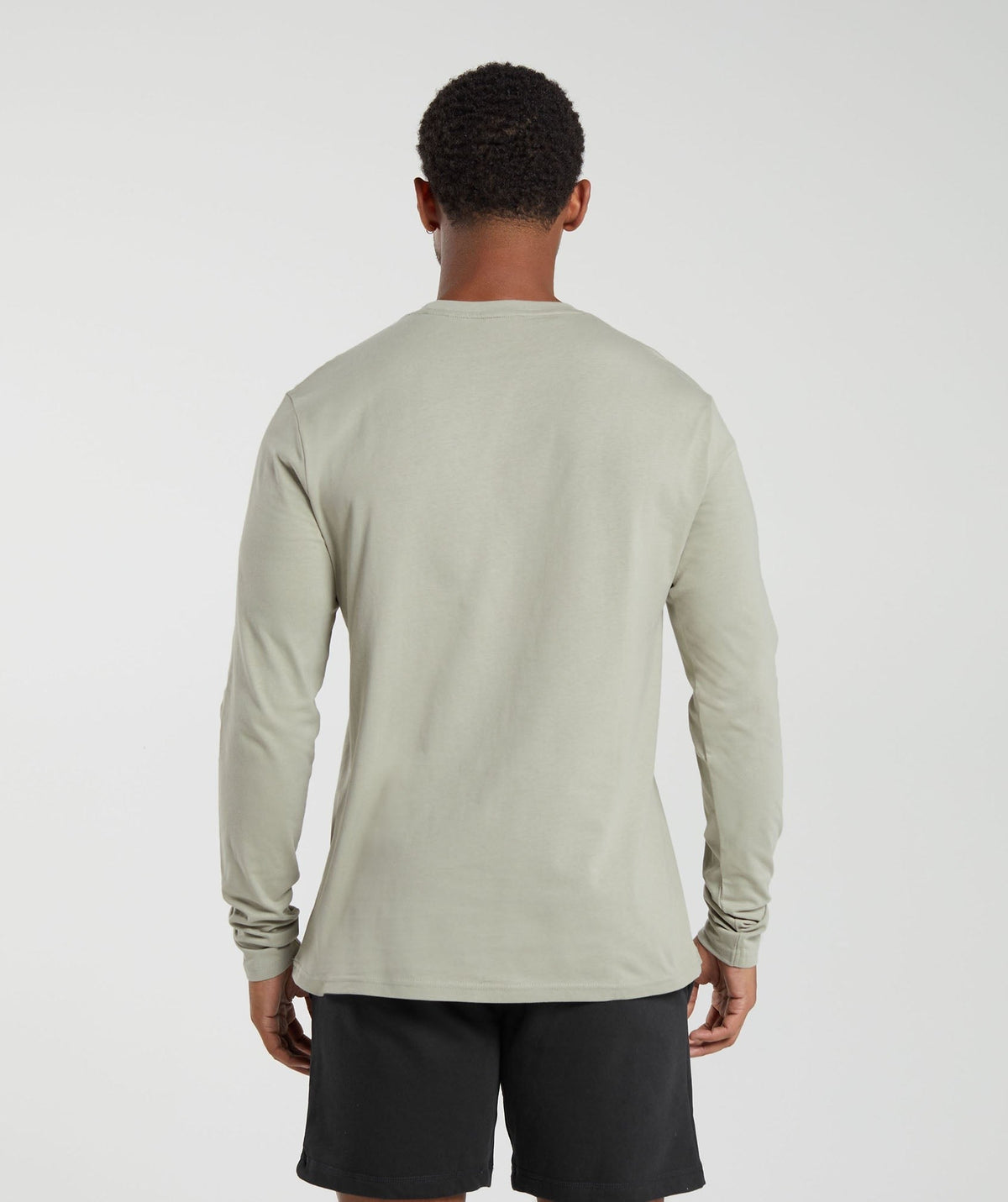 Gymshark Crest Long Sleeve Tee - Stone Grey