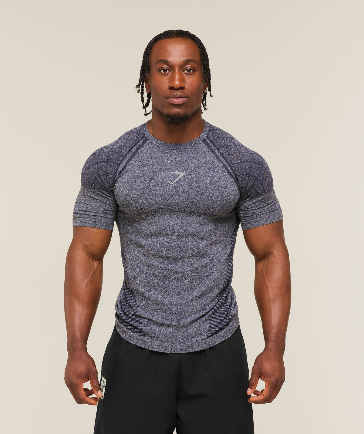 Gymshark Devant Seamless Tee - Heavy Blue