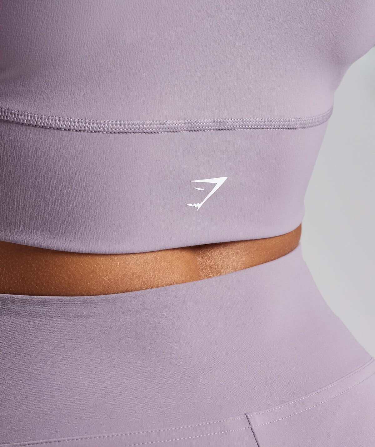 Gymshark Crossover Long Sleeve Crop Top - Purple