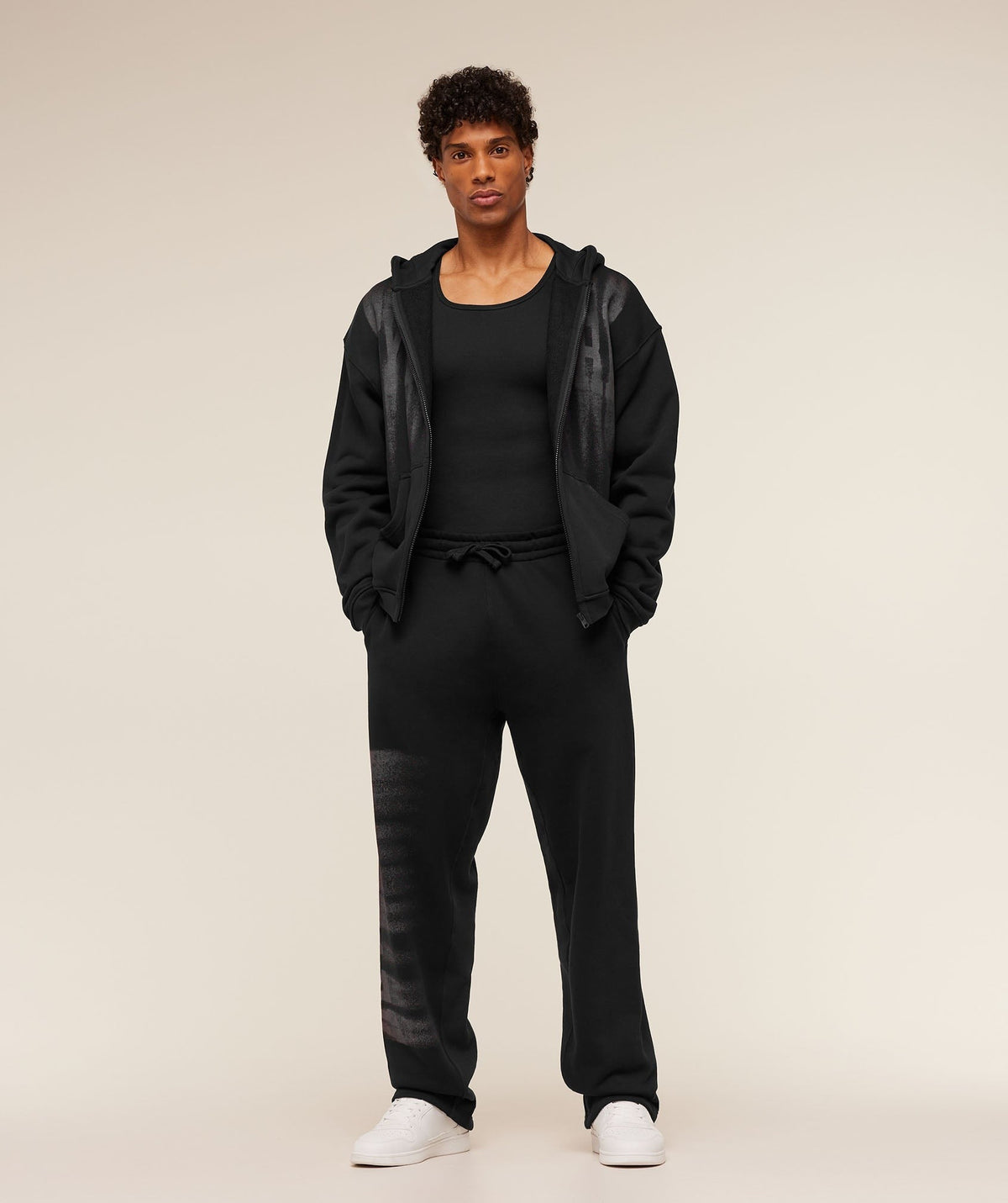 Gymshark Fade Graphic Straight Leg Pant - Black