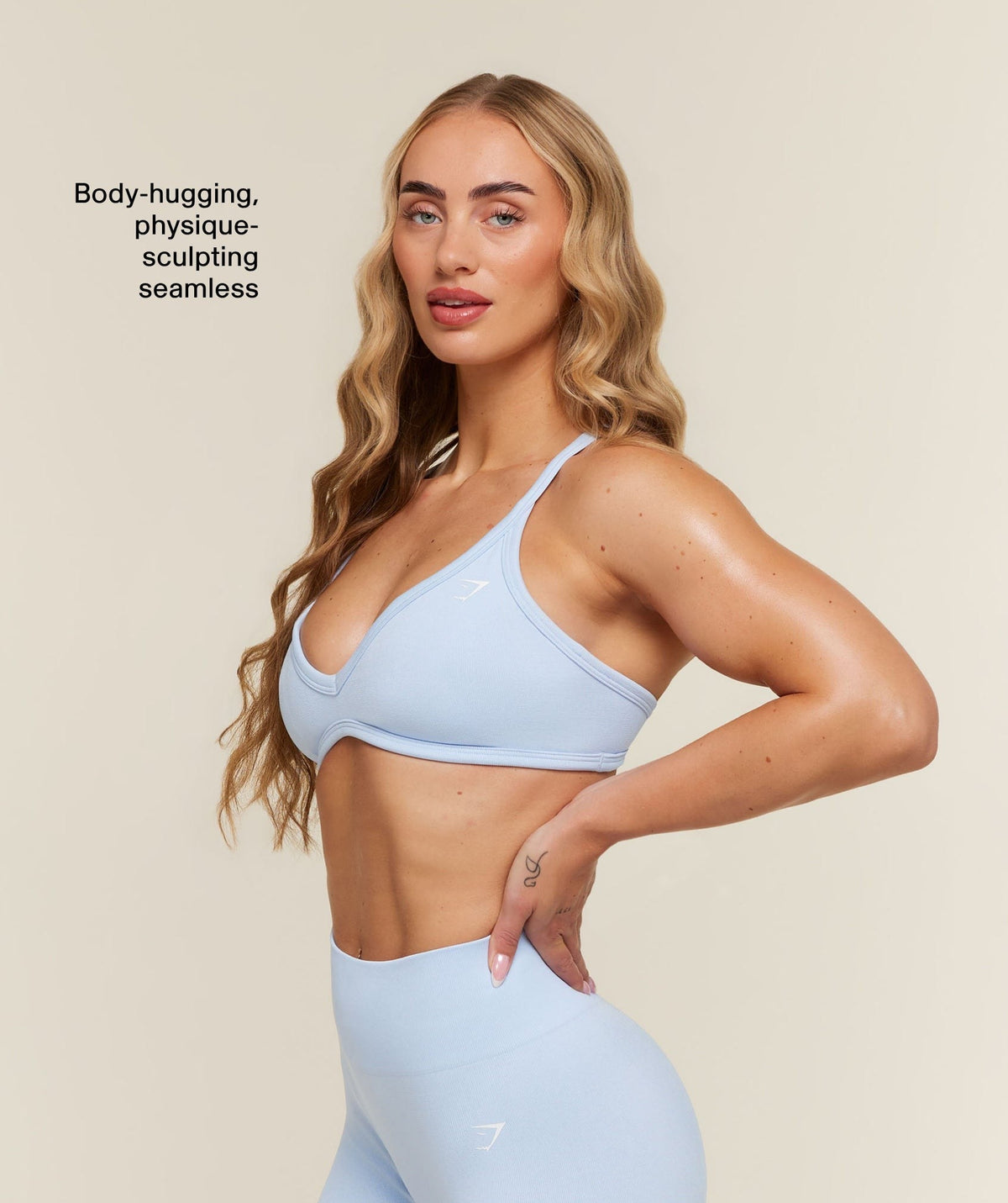 Gymshark Adapt Solid Sports Bra - Tranquil Blue