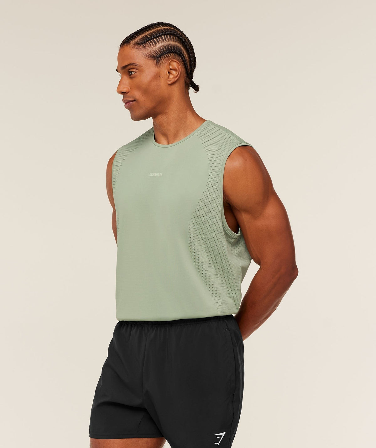 Gymshark Distance Seamless Tank - Haze Green