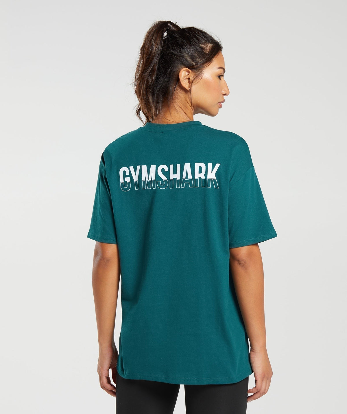 Gymshark Fraction Oversized Tee - Deep Teal