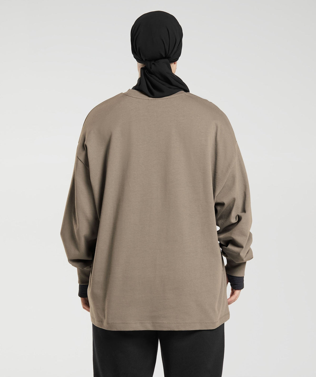Gymshark X Leana Deeb Oversized Long Sleeve Top - Brown