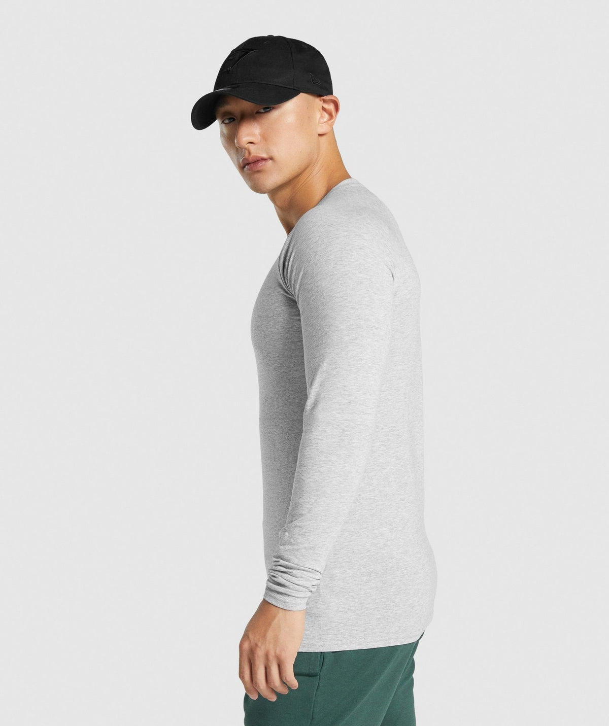 Gymshark Critical 2.0 Long Sleeve Tee - Light Grey Core Marl