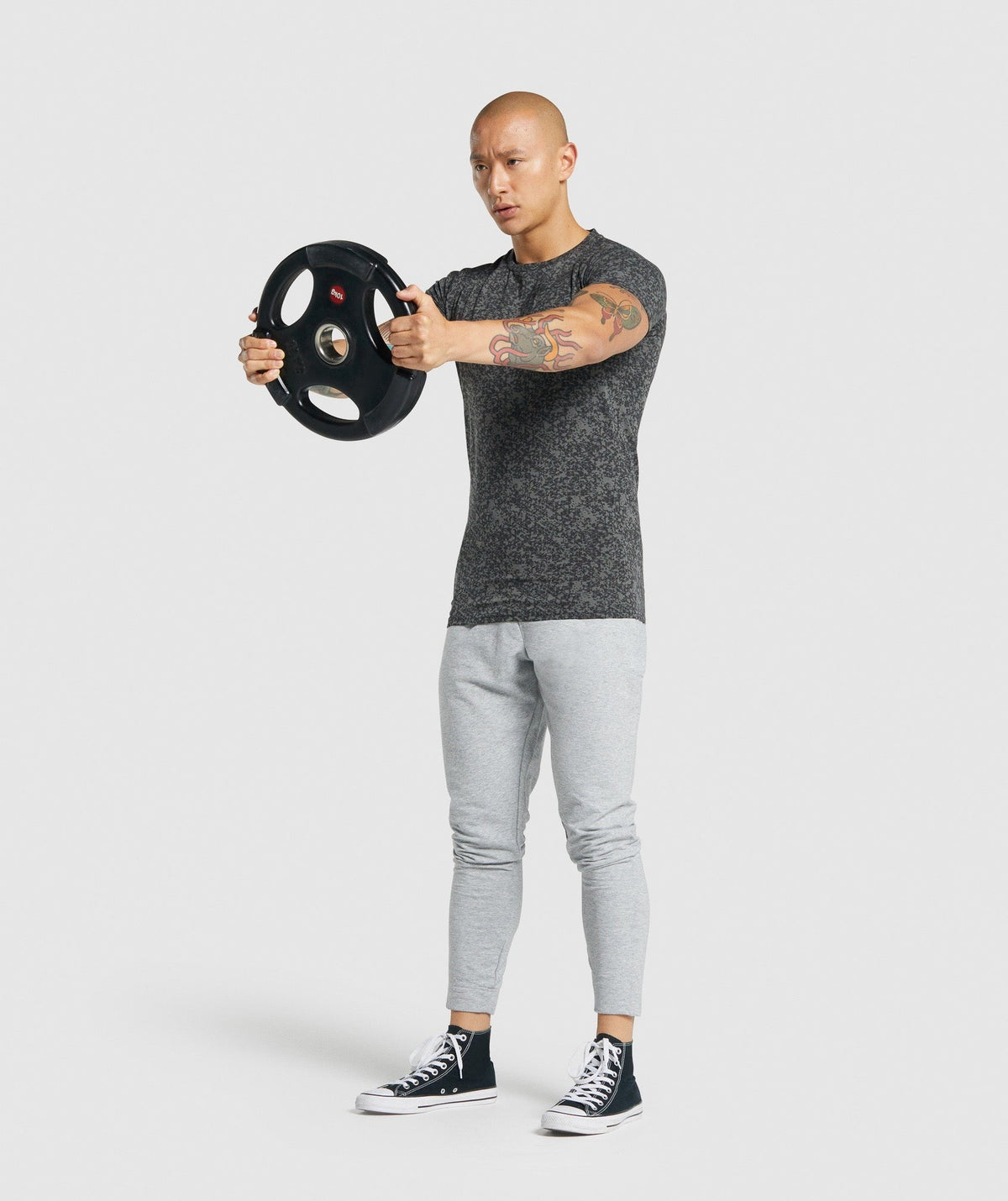 Gymshark Critical 2.0 Tee - Charcoal Print