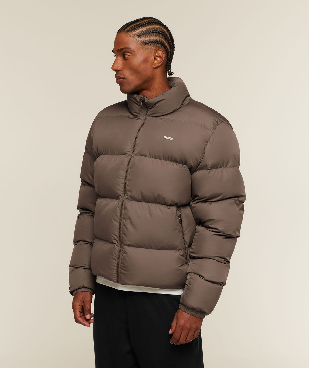 Gymshark Puffer Jacket - Soft Brown