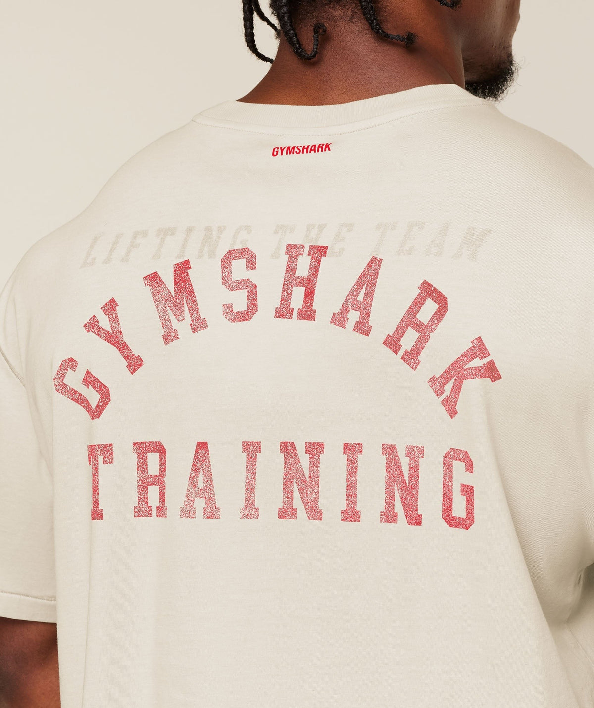 Gymshark Retro Collegiate Tee - Tinted White