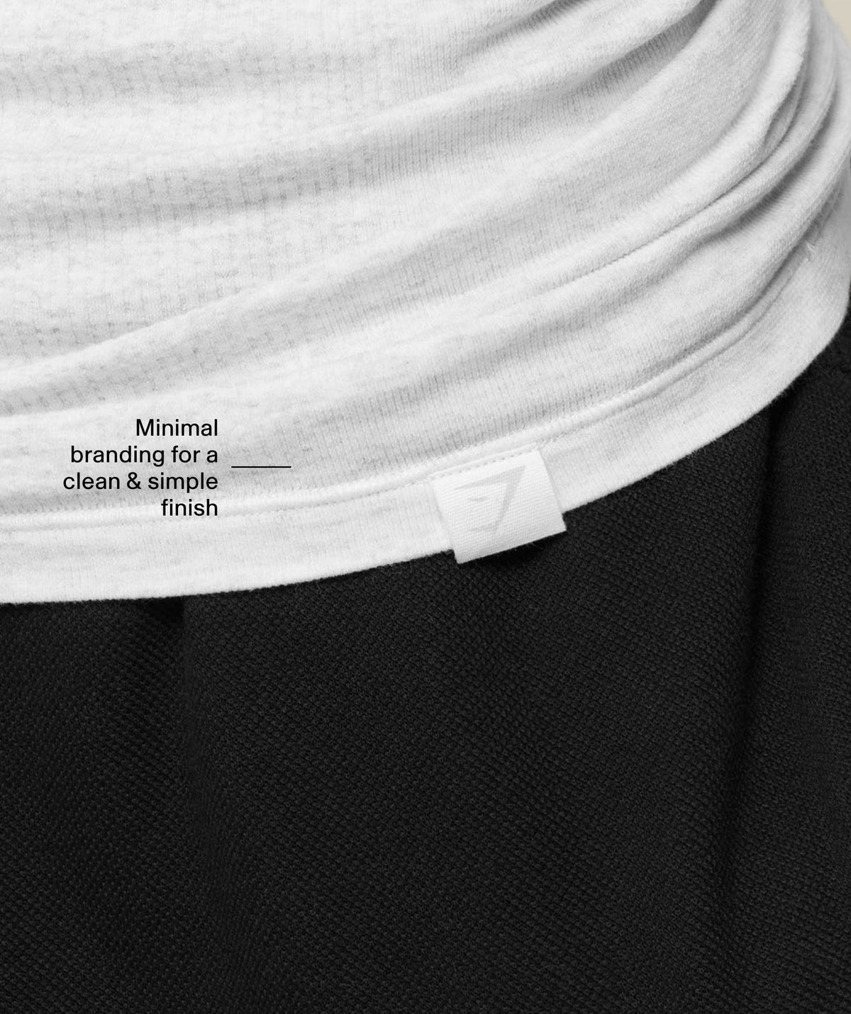 Gymshark Cotton Seamless Tee - White Grey Marl