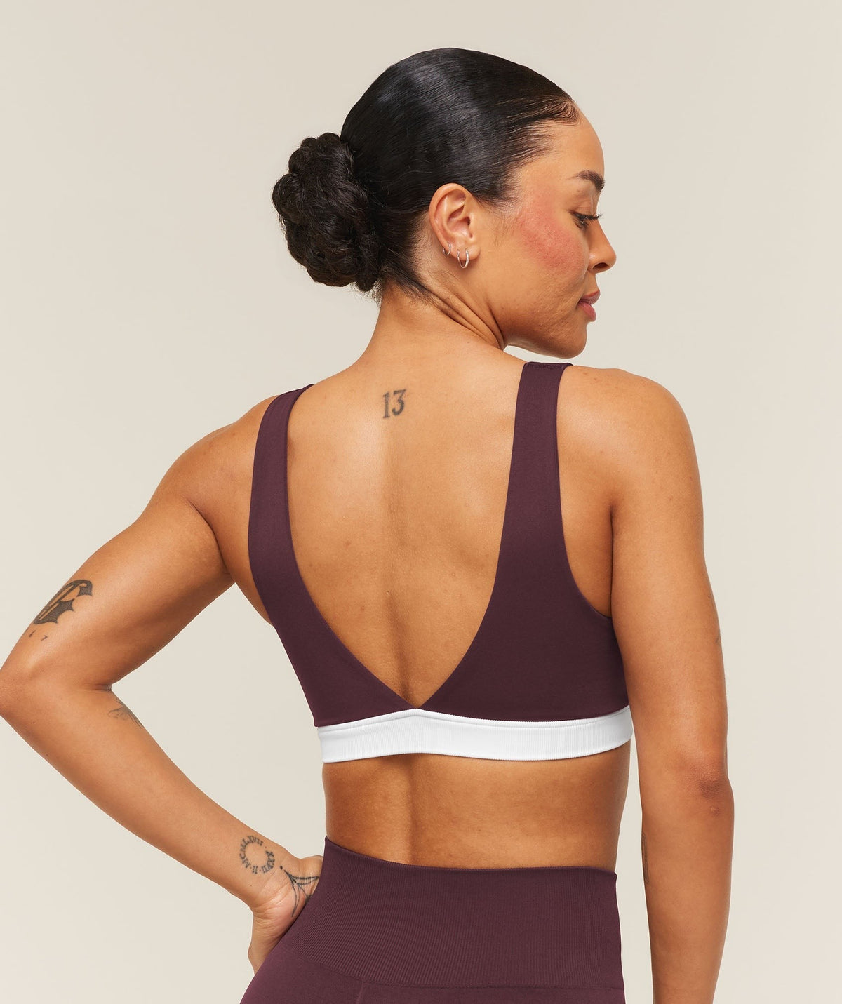 Gymshark Everyday Seamless Contrast Bra - Cherry Purple